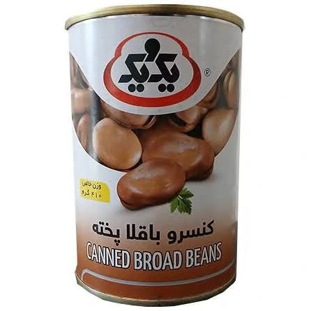 یک و یک کنسرو باقلا پخته 410 گرمی